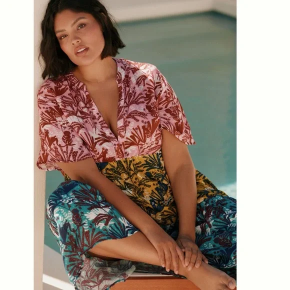 NWT Anthropologie The Kallie Flowy Relaxed Fit Maxi Dress, M - Picture 6 of 10